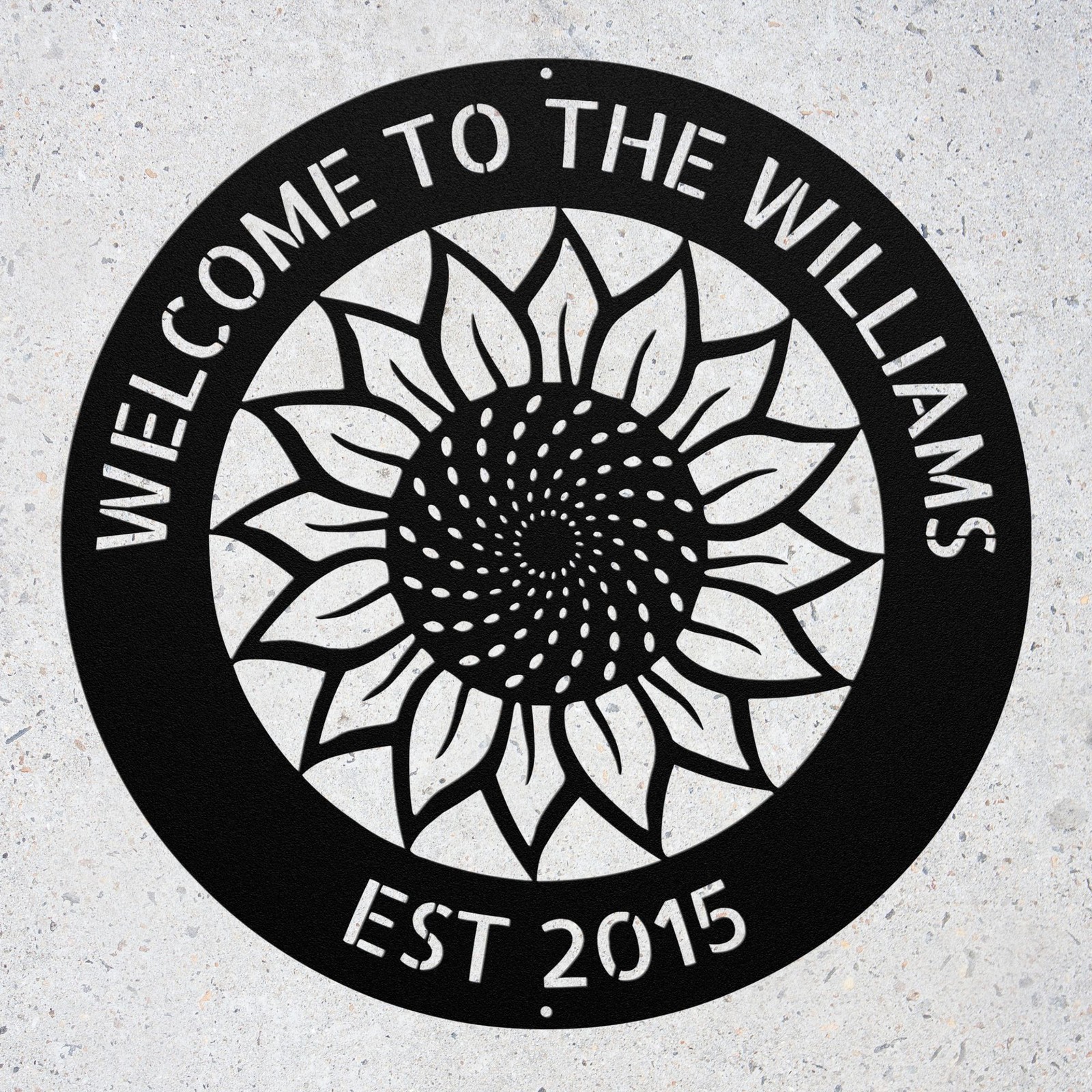 Personalized Sunflower Metal Sign Rustic Farmhouse Wall Art Decor Gift