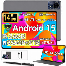 2026 Tablet 14 Zoll Android 15 Tablet 22GB+256GB ROM 8580mAh 2SIM LTE Tablet PC