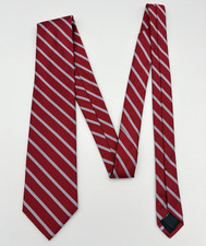 New Brooks Brothers 100 Silk Tie Red Blue Striped Made in USA NWD