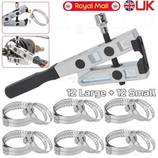 24Pcs Universal CV Boot Clips Kit Stainless Steel CV Joint Crimp Clamp With Tool