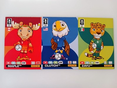 Panini Adrenalyn Xl Fifa World Cup 2026 Maple Clat Zavu Mascot full set 3 pcs