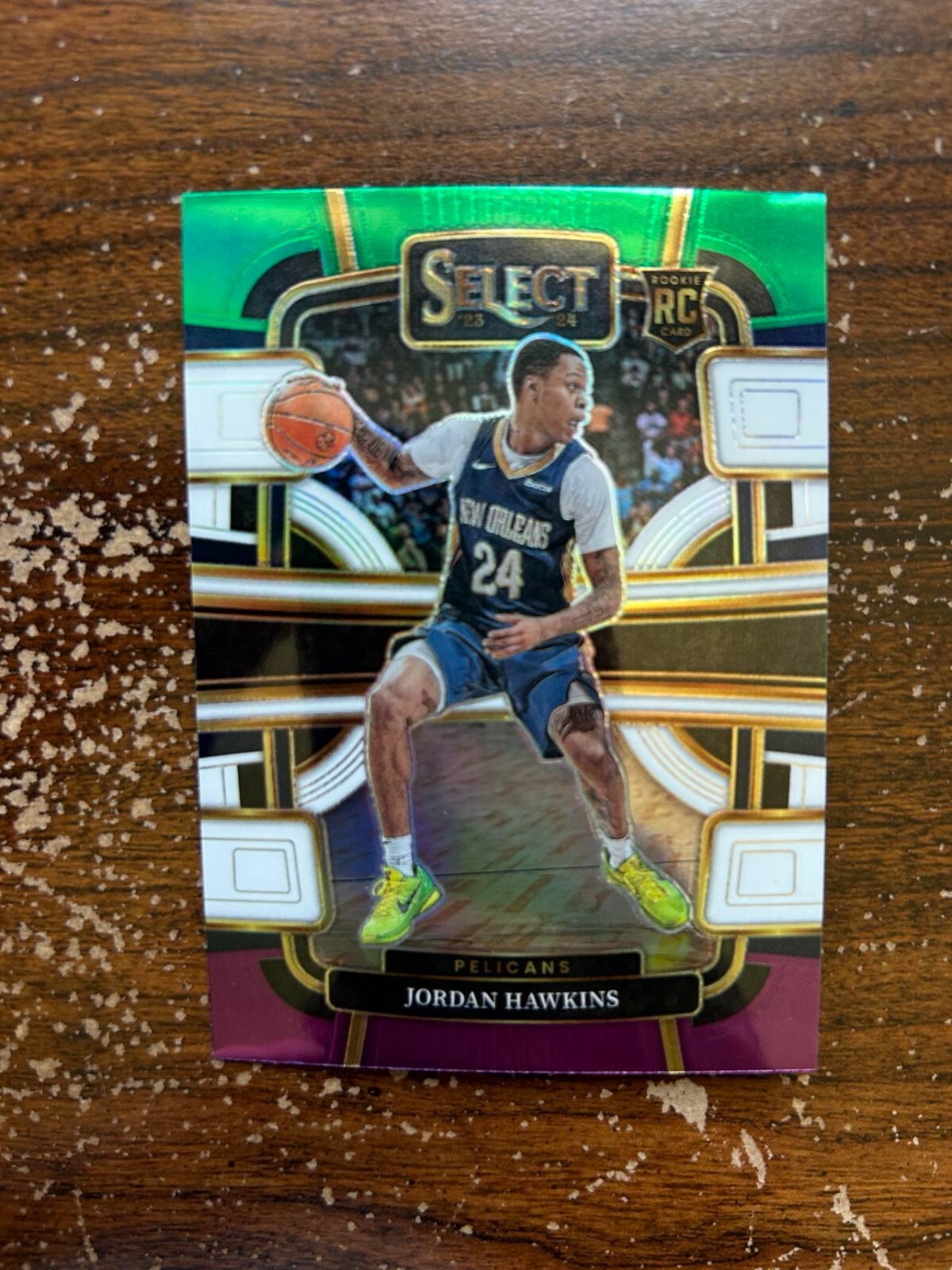 Jordan Hawkins RC, Green/White/Purple #72 - 2023-24 Panini Select