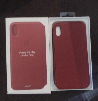 GENUINE Apple Leather Folio For iPhone XS Max (6.5 )MRX32ZM/A (PRODUCT)RED NEW!