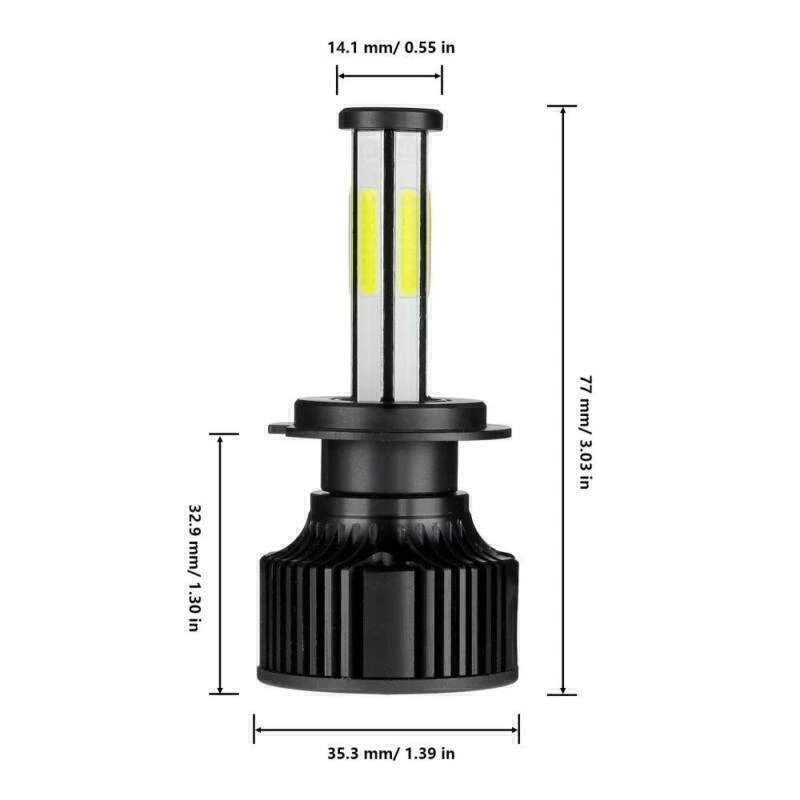 For HOLDEN BARINA 2001-2005 2011-2019 6-sides H7 LED Headlight Globes Low Beam - image 2 of 4