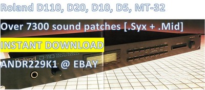 Roland D110 D D10 D5 Mt 32 7300 Patches Sound Syx Instant Download Ebay