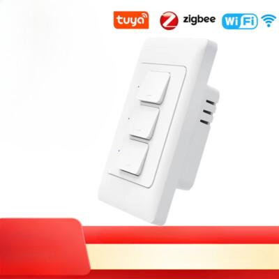 Smart Light Switch WiFi No Neutral Wire Required Wall Button 1/2/3Gang 50/60Hz