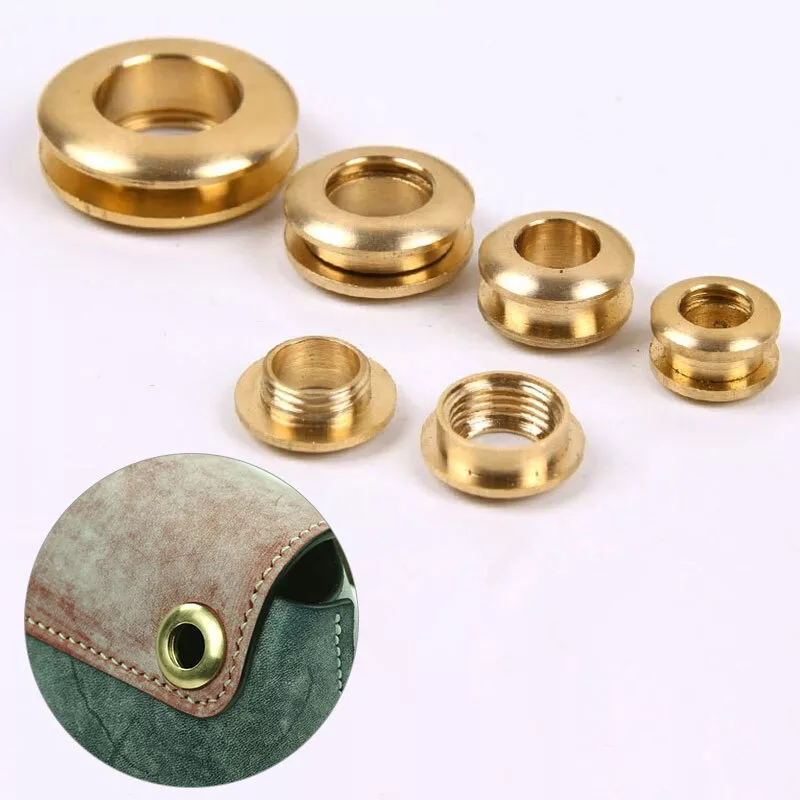 Brass Eyelets Screw on Eyelet With Washer Grommets Leather Craft