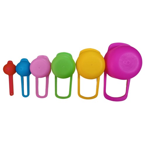 6 Pieces Colorful Measuring Cup Set Cooking Tool Plastic Free Shipping - Picture 11 of 12