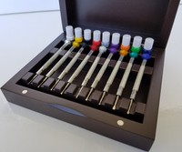 Euro Pro Screw Driver Supreme Set Of 9 On A Hardwood Case Anodised Heads Euro Pro Screw Driver Supreme Set Of 9 On A Hardwood Case Anodised Heads