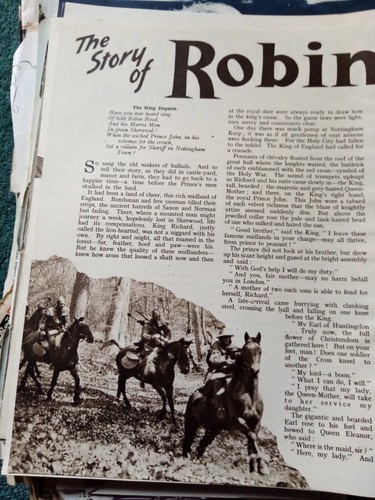 El42 Ephemera 50er Jahre Filmartikel Die Geschichte von Robin Hood und seinen fröhlichen Männern