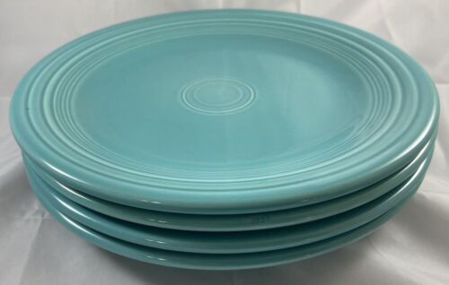 4 Turquoise Fiesta ware Dinner Plates, Excellent Condition - Picture 1 of 5