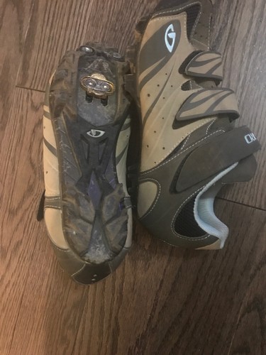 Zapatos de ciclismo para mujer Giro Reva talla 6,5 caqui/marrón/cielo en muy buen estado - Imagen 7 de 11