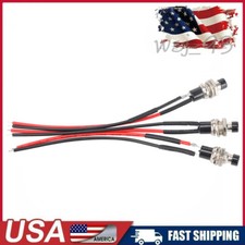 3 Pack Mini Push Button Pre-Wired Momentary N/O OFF-ON Switch Plug 12V 5AMP SPST