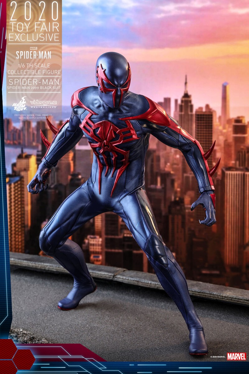 極美品　ホットトイズ スパイダーマン 2099 ブラック　スーツ　VGM042 New Hot Toys VGM42 Marvel Spider-Man 2099 Black Suit 1/6 Action