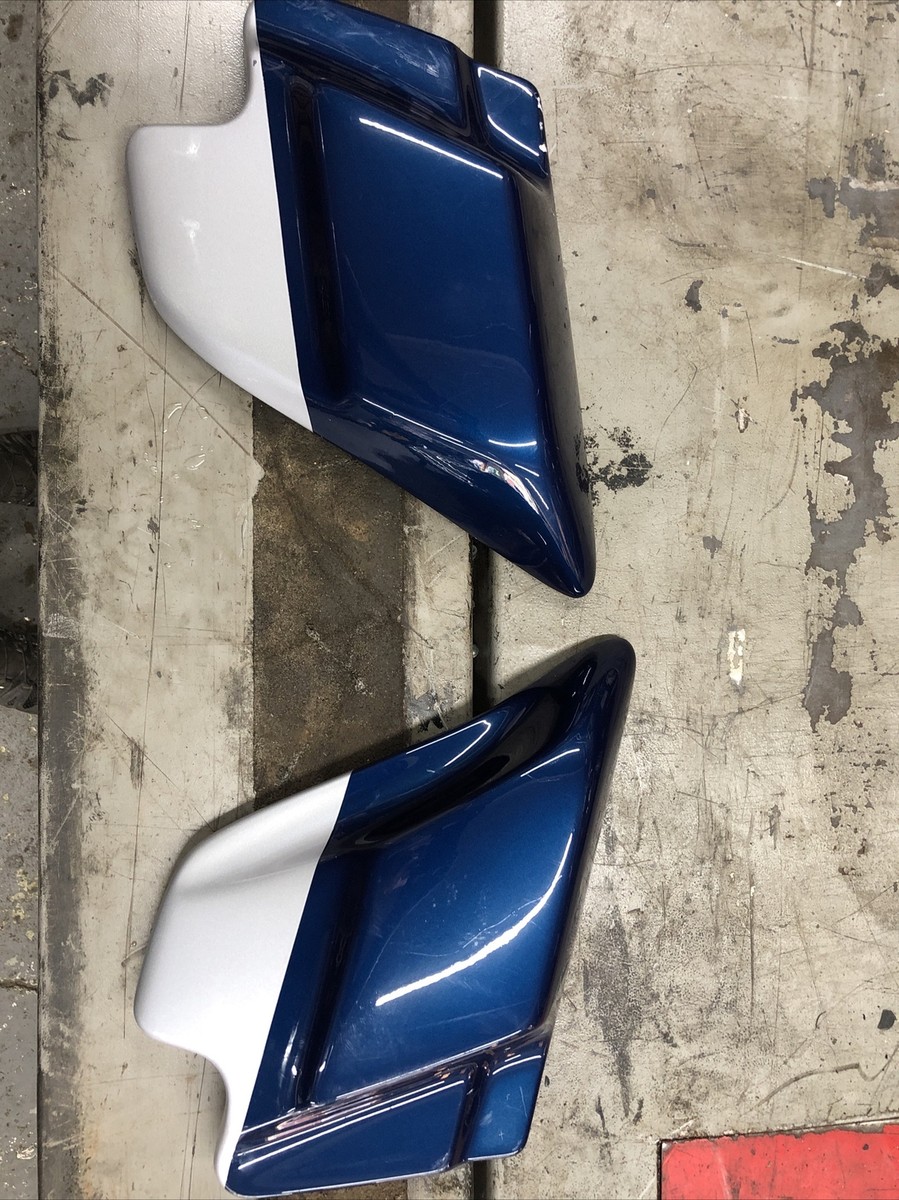 2000 Harley Davidson FLH Side Covers Pair Sinister Blue 66619-98NR