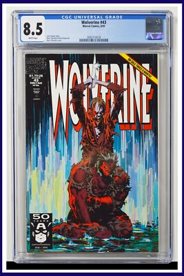 Wolverine #43 CGC Graded 8.5 Marvel August 1991 White Pages Comic