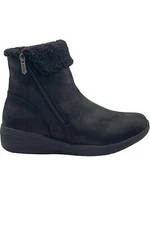 Skechers Arya Fold Over Faux Fur Booties New Rumour Black