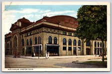 Canton Ohio~Downtown Auditorium~Ladies in Dresses~1920s Postcard
