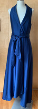 NWT Sample AIDAN MATTOX blue satin maxi dress gown size 6 595
