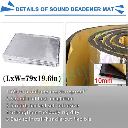 10M Camper Van Insulation Foam Self Adhesive·Thermal Soundproof 1CM Closed Cell - Picture 12 of 33