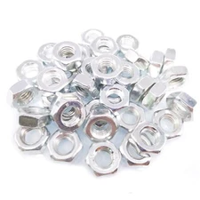 100pcs M8 Metric Thread Insert Screw Fastener Zinc Plated Carbon Steel Hex Nut