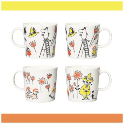 Mumin Mug Arabia ABC-Set Snufkin & Mumintroll Mehrfabig Moomin Tasse 2 x 300 ml