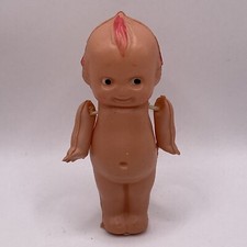 Vintage Occupied Japan Hand painted Celluloid green wing Kewpie Doll 3" Jointed