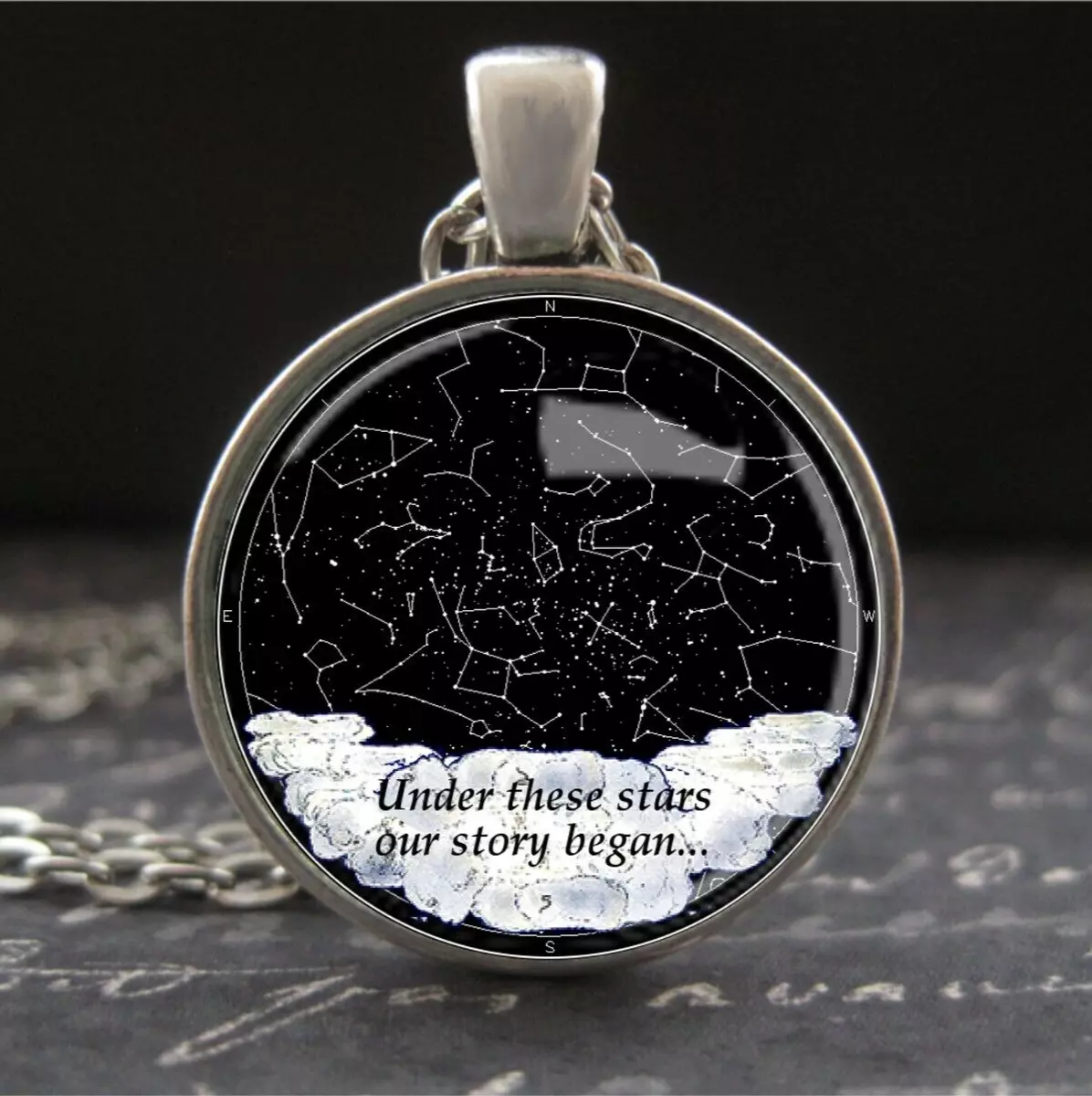 The Night Sky - Custom Star Map - Pendant