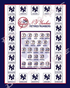 all yankees retired numbers
