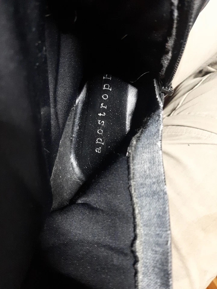 Bota de cuero negra Apostrophe Kylie 88478- 564 talla 7 Foto 4 de 4