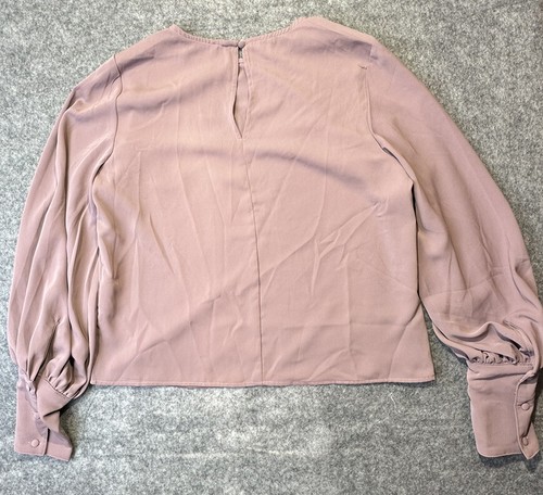 Long Balloon Sleeve Violet w Keyhole Back Blouse Purple Shein, Women's Size XS - Picture 2 of 9