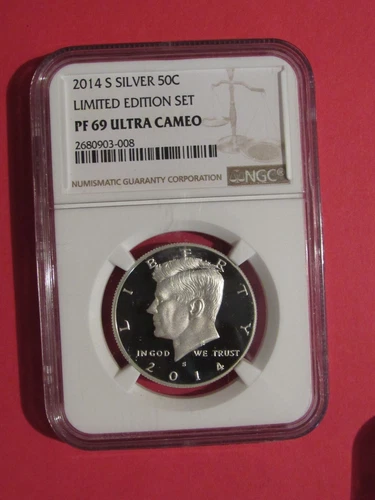 2014 "S"  JFK "LIMITED EDITION"  SILVER PROOF HALF DOLLAR  NGC PF69UC