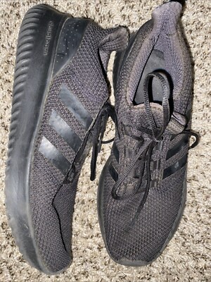 Adidas Cloudfoam Ultimate Running Triple Black Shoes Mens Size 8.5