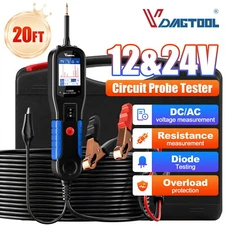 VDIAGTOOL Power Scan Circuit Tester Electrical Power Probe 12&24V Diagnostic Kit