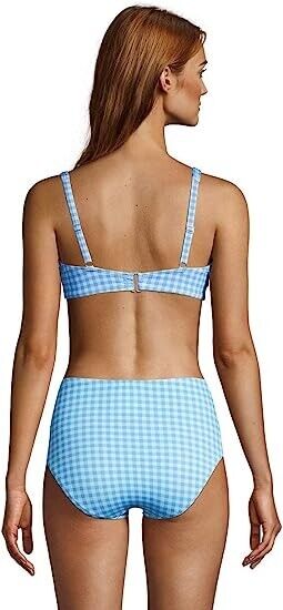 NWT Lands' End Womens Twist Front Underwire Bikini Top Size