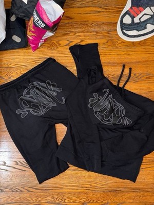 Syna World Black Tracksuit Full Packaging With Keychain- Large