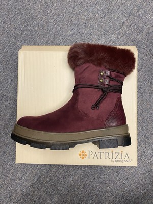 Patrizia By Spring Step Burgundy Boots Size 9.5/10 NWT