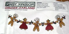 Daisy Kingdom Gingerbread Garland Door Hanging Christmas Fabric Sewing Panel