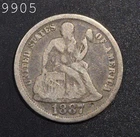 1887 Liberty Seated Dime