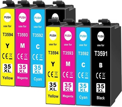 8Patronen für Epson 35 XL WorkForce Pro WF-4700 WF-4720 WF4725 WF-4730 WF-4735