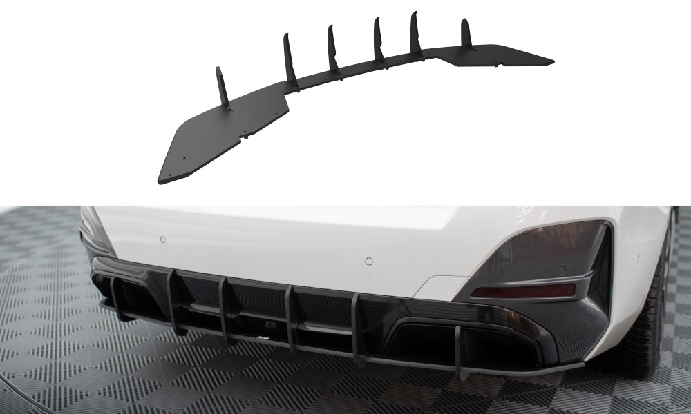Diffuseur arrière Maxton pour BMW i4 M-Pack G26 résistant aux UV liseré rouge
