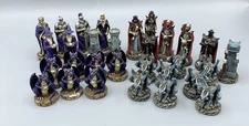 2003 Adams Apple Good VS Evil Gothic Medieval Chess Set*NOT COMPLETE MISSING 2