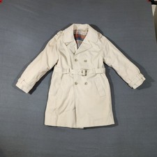 Vintage 70s Womens Coat Size 8 Beige Fieldston Plaid Lined Retro 