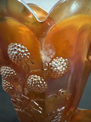 Vintage Raspberry Ceramic Pitcher Antique Northwood Raspberry Marigold Carnival Glass Pitcher | eBay