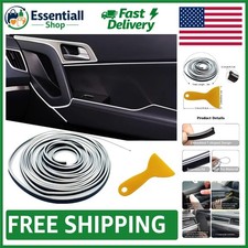 9.8ft Flexible Car Interior Trim - Stylish Electroplated Decoration With Tool
