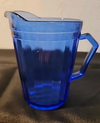 Vintage Hazel-Atlas Cobalt Blue Depression Glass Small Creamer Pitcher - 4.5"