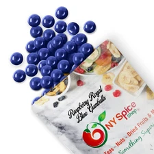 Premium Royal Blue Gumballs – Raspberry Flavor Bulk Bubble Gum Candy Fresh Treat