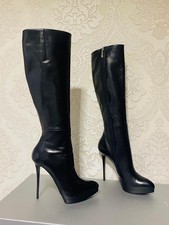 Gianmarco Lorenzi  Women Leather Boots Very Rare Model Sexy Heels Size 39