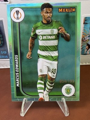 2023-24 Topps Merlin Uefa Club Competitions - Marcus Edwards Aqua Refractor /199
