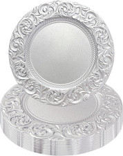 13 Inch Silver Charger Plates round Charger for Dinner Plates,Plastic Charger Pl